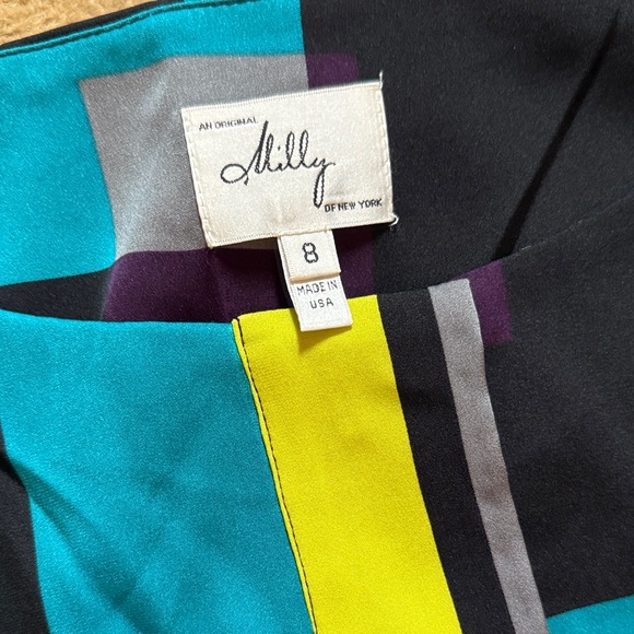 Milly color block dress 8 - Picture 3 of 5